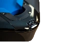 Detail van een pocket met blauw laken - Pooltafel Clash Steel Pro Alumen