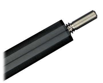 Detail van de joint met zilveren ring op grijs - Longoni Composita - Graphite