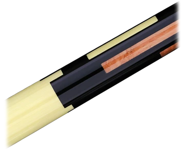 Detail van het achterstuk met houtinleg - Longoni Evoluzione Citrus