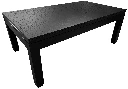 Zwarte eettafel met dekplaat - Golfbiljart Carrinho Sidney
