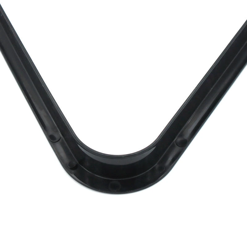 Zwart rubberen bandprofiel, gebogen - Driehoek Poolballen 57,2mm
