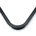 Zwart rubberen bandprofiel, in een hoek gebogen - Driehoek Poolballen 57,2mm