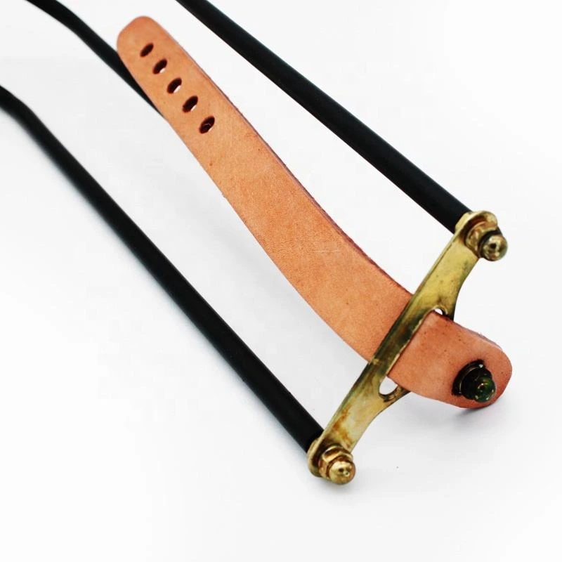 Lederen pocketzak met messing beugel - Pocket rail