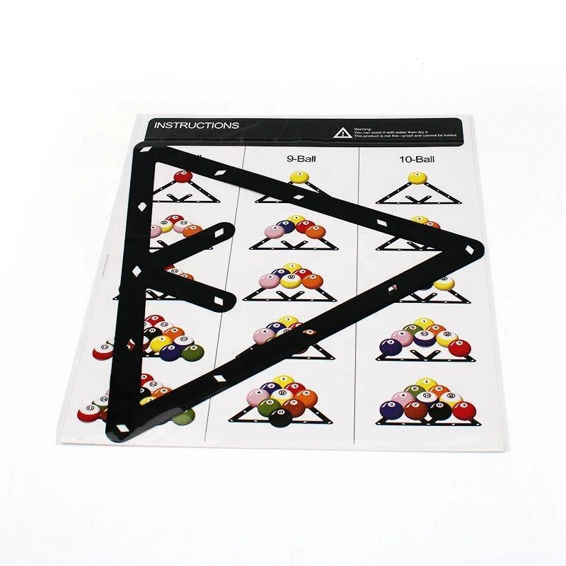 Invisible Rack Sheet met de opstellingen voor 9-ball en 10-ball - Driehoek Magick Rack 57.2mm