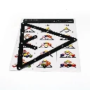 Invisible Rack Sheet met de opstellingen voor 9-ball en 10-ball - Driehoek Magick Rack 57.2mm