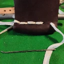 Pocketzak wordt met koord op de tafel bevestigd - Katoen lint voor snooker-pockets