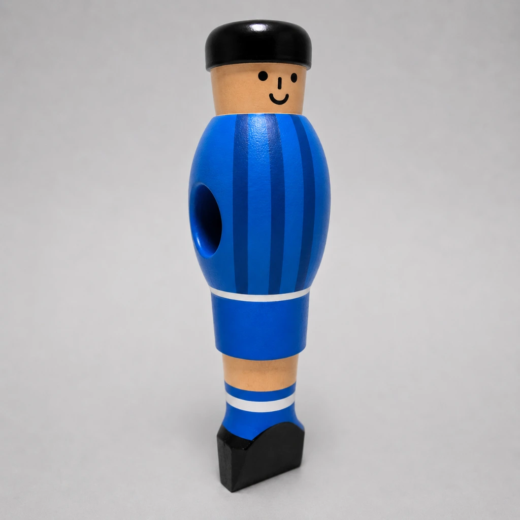 Tafelvoetbalpop, blauw met strepen - Speler Mannetje Jupiter Custom