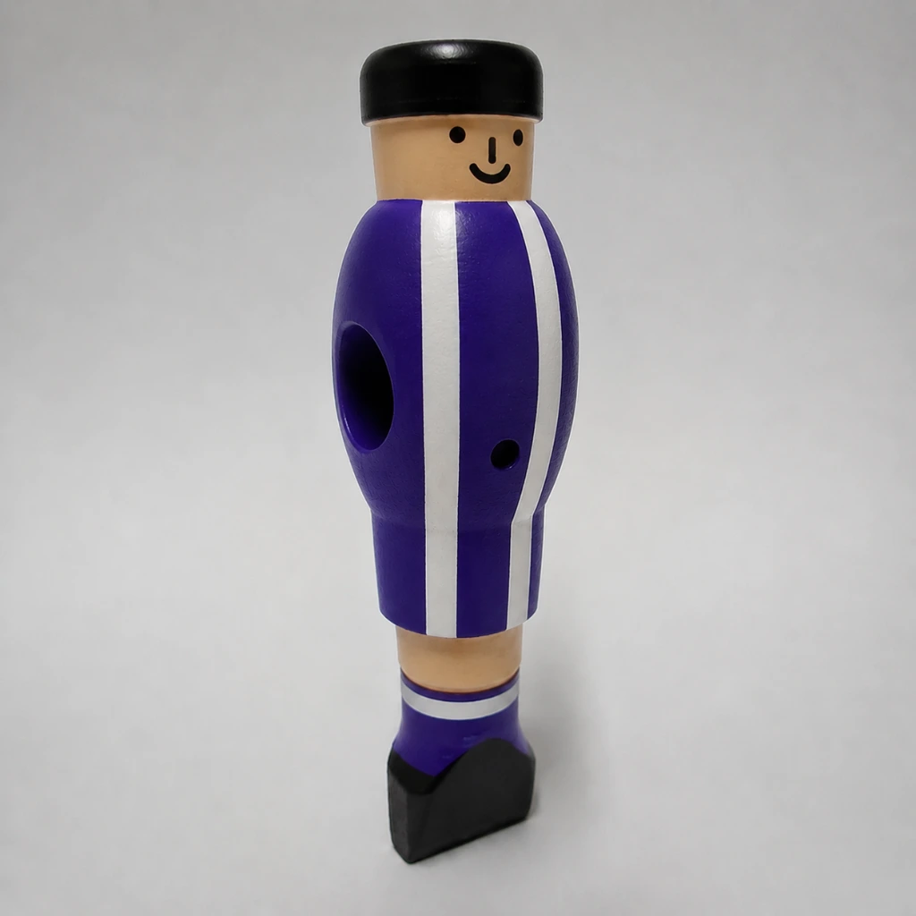 Tafelvoetbalpop, paarswit gestreept - Speler Mannetje Jupiter Custom