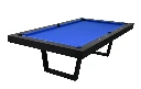 Pooltafel met blauw laken en zwarte rand - Pooltafel / eettafel Buffalo Harlem