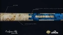 Doorsnede van de Evoluzione Sky met de kern en de inleg aangeduid - Longoni Evoluzione Sky