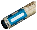 Detail van blauw inlegwerk, made in Italy - Longoni Evoluzione Sky