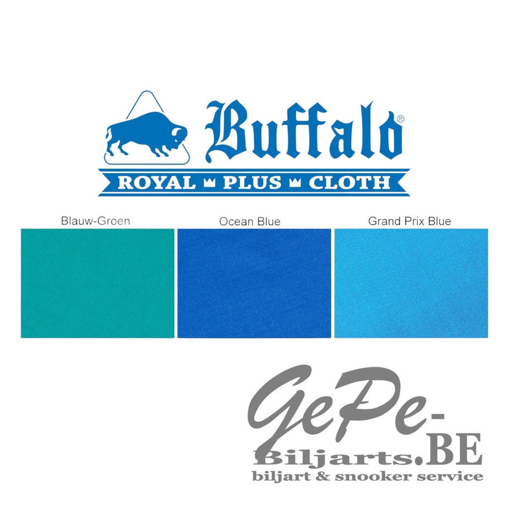 [005370004] Buffalo Royal Plus synthetisch biljartlaken (1,70 m) (Blauw-groen)