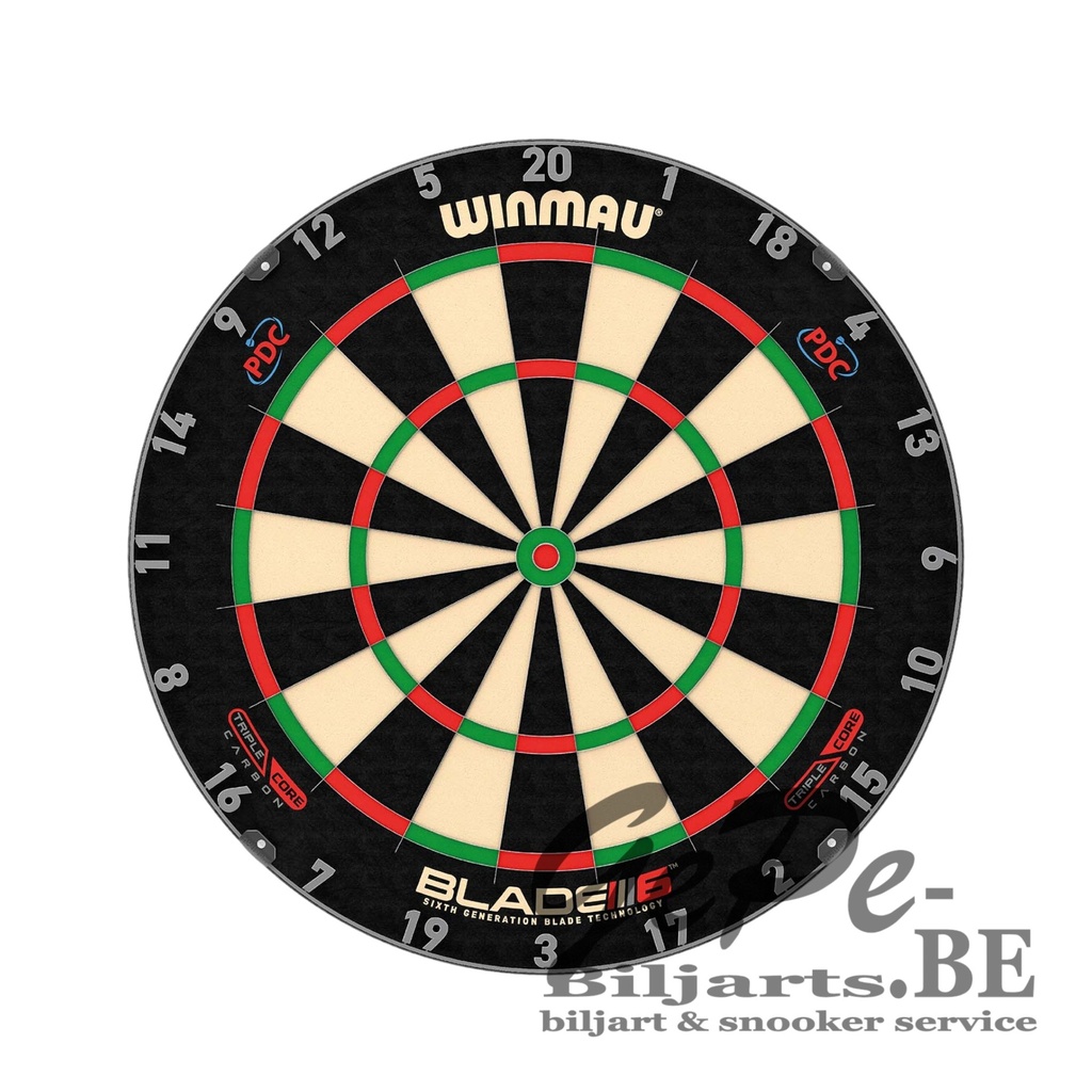 [004860000] Dartbord Winmau Blade 6 Triple Core Officieel PDC Wedstrijdbord