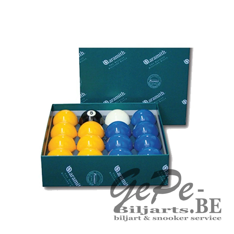 Ballenset Engels pool - Aramith Casino blauw & geel