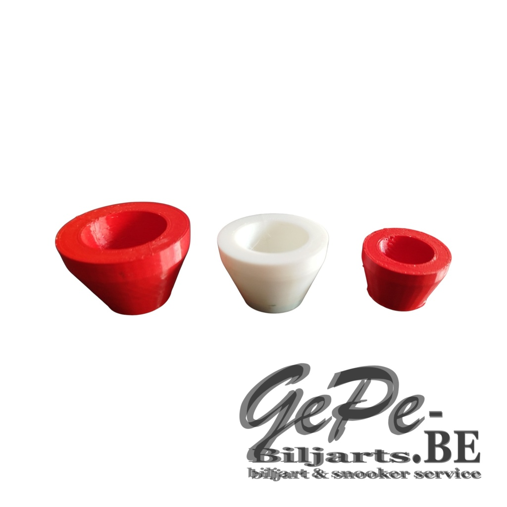 [008610002] Conische top voor oudere golfbiljarttafels (30mm, Rood)