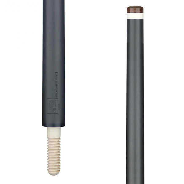 [019990000] Longoni topeind Luna Nera 11,8mm W/J witte ferrule (Uitvoering: FC71 - Conic taper 71cm length)