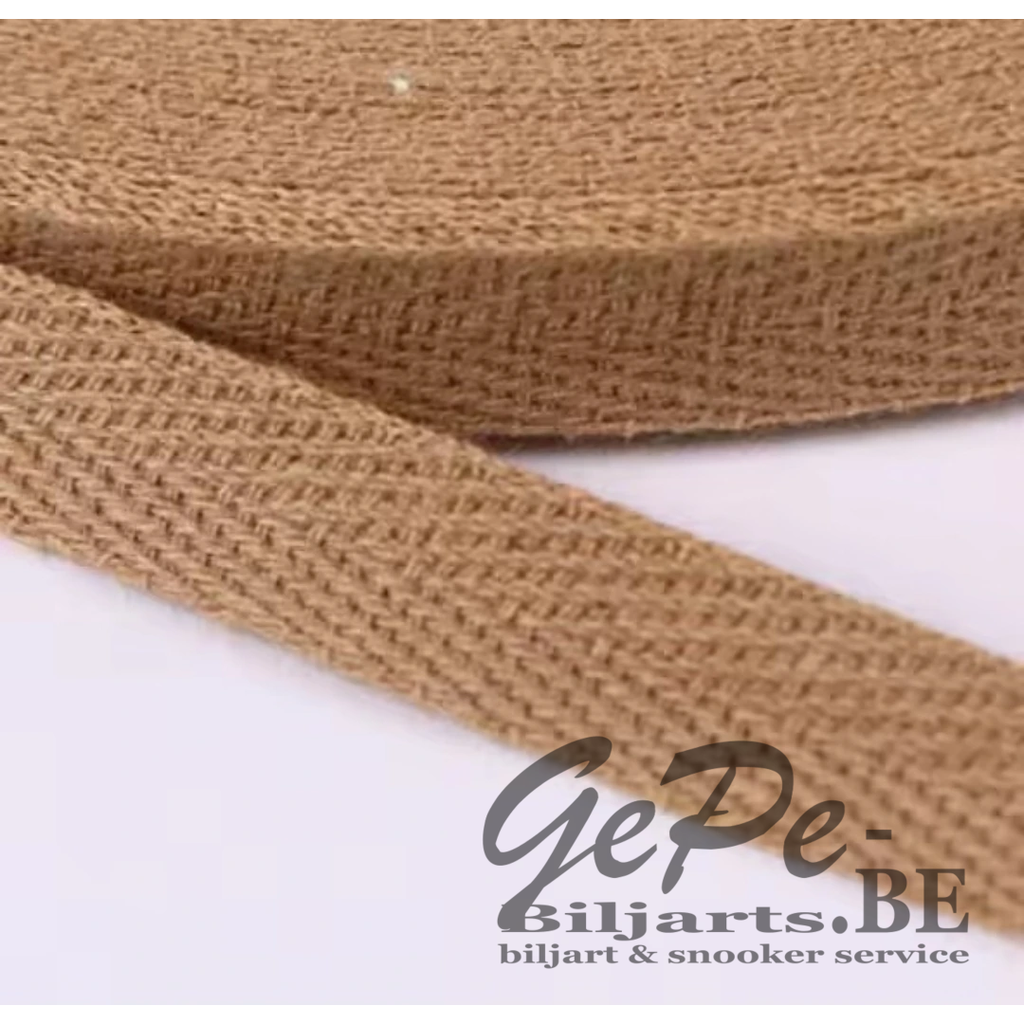 [005580003] Katoen lint voor snooker-pockets (Brown)