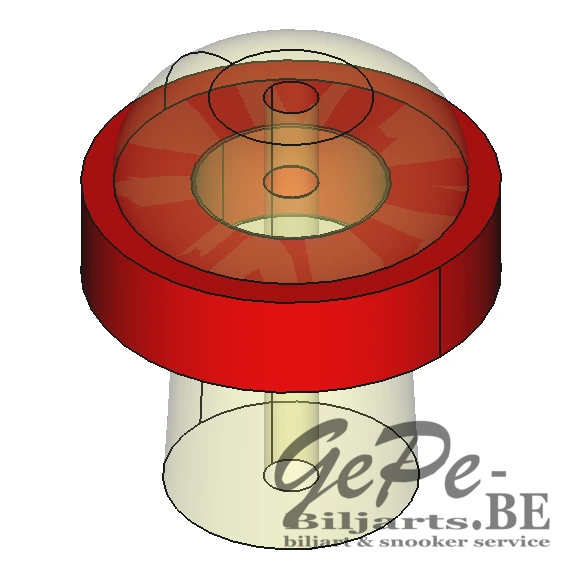 [058770000] Vervangrubber ring Golfbiljart voor klassieke tafels (Red)