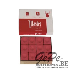 [004310000] Biljart Krijt Master Rood (12st.)